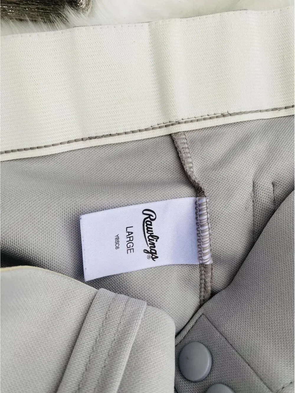 Rawlings Baseball Pants Large Gray